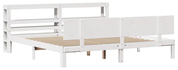 Rám postele s čelem bez matrace bílý 200x200 cm 3306095