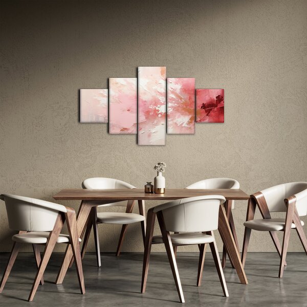 Obraz - Růžový abstrakt (125x70 cm)