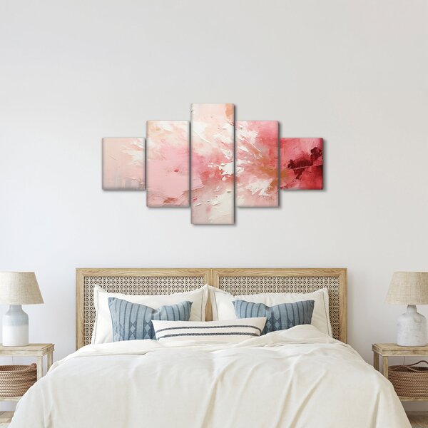 Obraz - Růžový abstrakt (125x70 cm)