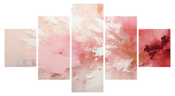 Obraz - Růžový abstrakt (125x70 cm)