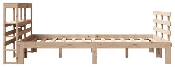 Rám postele s čelem 120 x 200 cm masivní borové dřevo 3306110