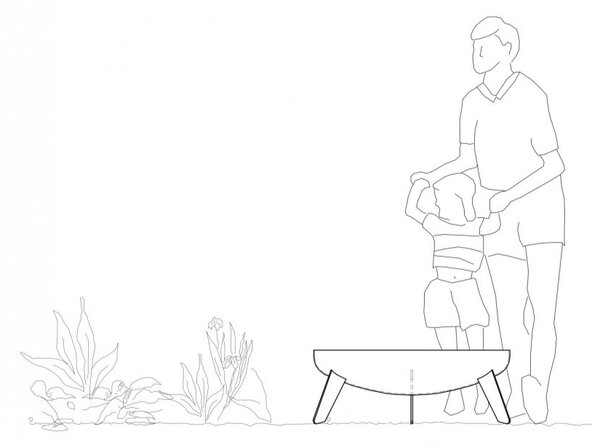 Nerezové přenosné ohniště Ø 80 cm P