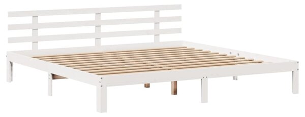 Rám postele s čelem bez matrace bílý 200x200 cm 3306121