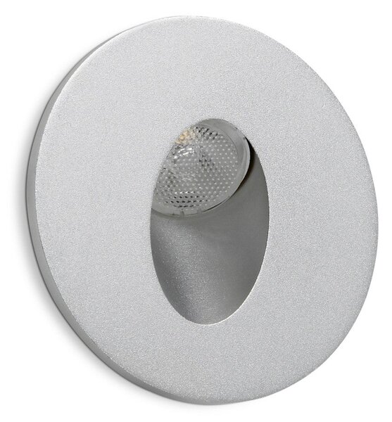 Indeluz Ligur Round LED zápustné svítidlo stříbrné