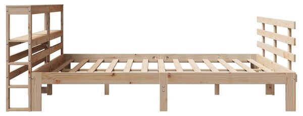 Rám postele s čelem 200 x 200 cm masivní borové dřevo 3306120