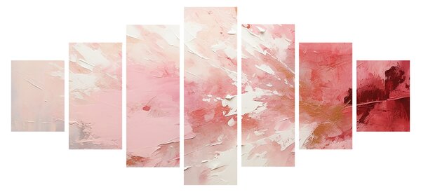 Obraz - Růžový abstrakt (210x100 cm)