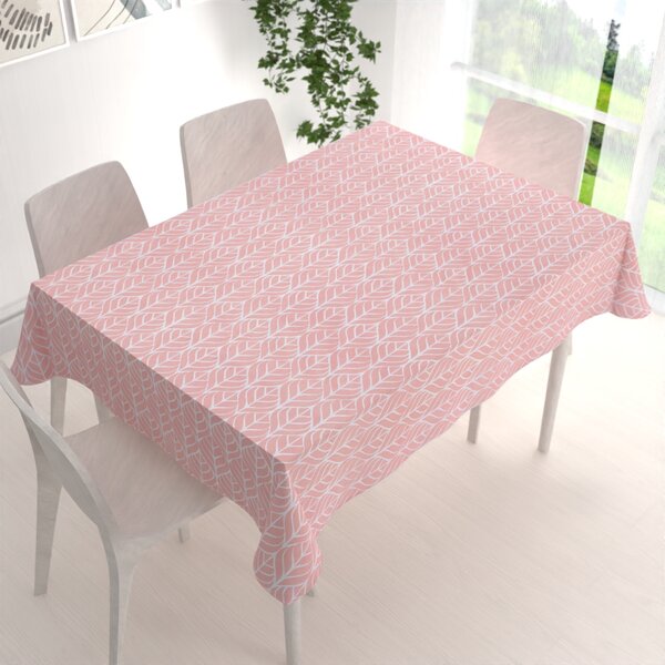 Biante Bavlněný obdélníkový ubrus Sandra SA-211 Listy na starorůžovém 50x100 cm