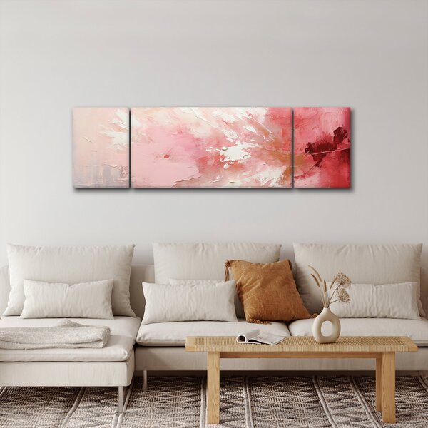 Obraz - Růžový abstrakt (170x50 cm)