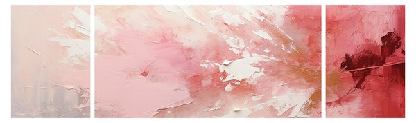 Obraz - Růžový abstrakt (170x50 cm)