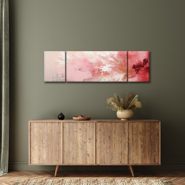 Obraz - Růžový abstrakt (170x50 cm)