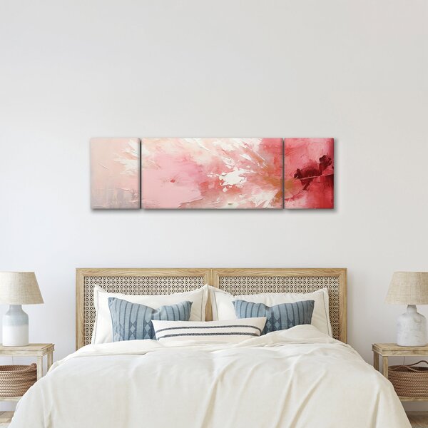 Obraz - Růžový abstrakt (170x50 cm)