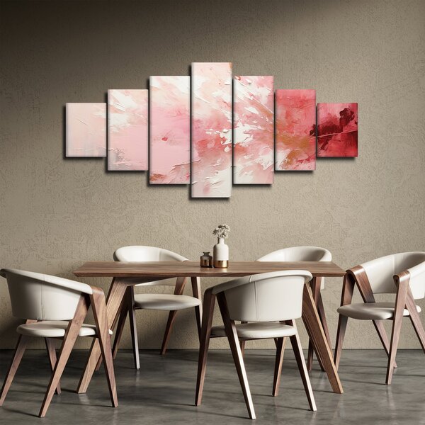 Obraz - Růžový abstrakt (210x100 cm)