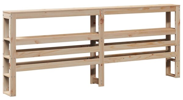 Rám postele s čelem 200 x 200 cm masivní borové dřevo 3306120