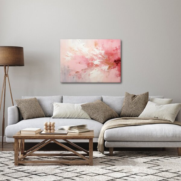 Obraz - Růžový abstrakt (70x50 cm)