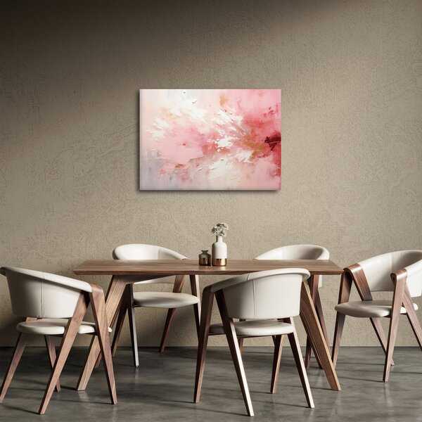 Obraz - Růžový abstrakt (70x50 cm)