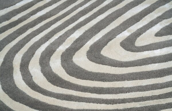 Fargotex Šedo-béžový vlněný koberec Sahara 160 x 230 cm