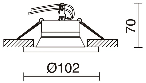 Indeluz Eclipse Retrofit GU5.3 zápustné svítidlo černé