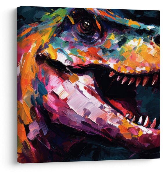 Obraz - Dinosaurus, malba (30x30 cm)