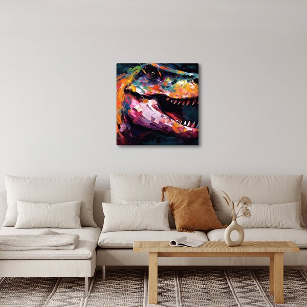 Obraz - Dinosaurus, malba (30x30 cm)