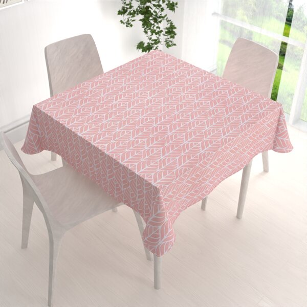 Biante Bavlněný čtvercový ubrus Sandra SA-211 Listy na starorůžovém 50x50 cm
