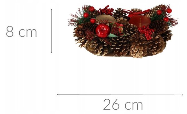 Svícen na čajové svíčky Home Styling Collection 8 cm, pro 2 svíčky