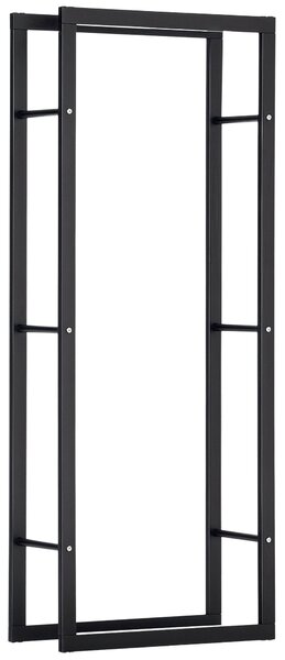 HOMCOM Metalový stojan na dřevo 60 x 25 x 150 cm - Stohovací pomocník pro dřevo, ocelová konstrukce do 100 kg | Aosom