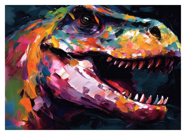 Obraz - Dinosaurus, malba (70x50 cm)