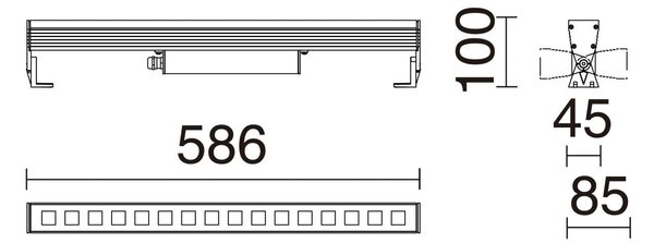Cristher Walk Flood L586 LED bodové svítidlo 3000K
