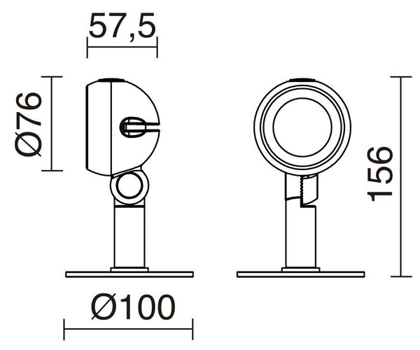 Cristher Gibson Surf LED bodové svítidlo 3000K (36º)