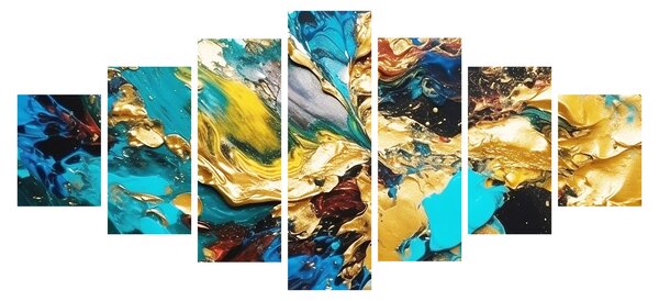 Obraz - Texturovaná olejomalba (210x100 cm)