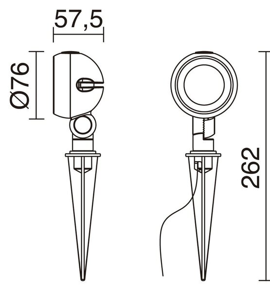 Cristher Gibson Spike LED bodové svítidlo 3000K (36º)