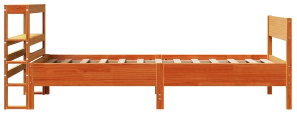 Postel bez matrace voskově hnědá 75 x 190 cm masivní borovice 3306212
