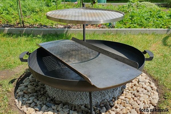 Grilovací plát na přenosné ohniště Ø 80 cm
