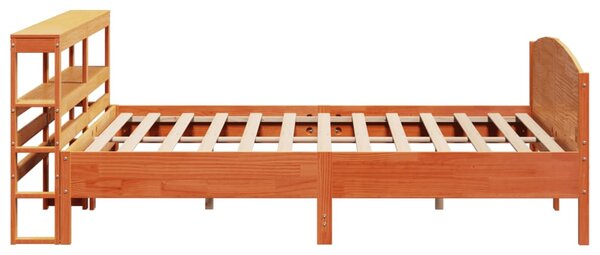 Postel bez matrace voskově hnědá 200 x 200 cm masivní borovice 3306215