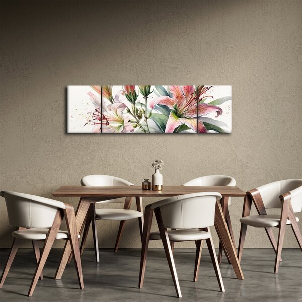Obraz - Lilie, ilustrace (170x50 cm)