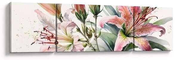 Obraz - Lilie, ilustrace (170x50 cm)