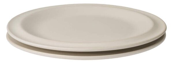 Bolia Talíř Edge Plate Ø21 cm 2ks, ecru stoneware