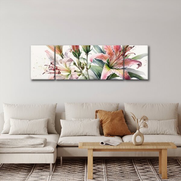 Obraz - Lilie, ilustrace (170x50 cm)