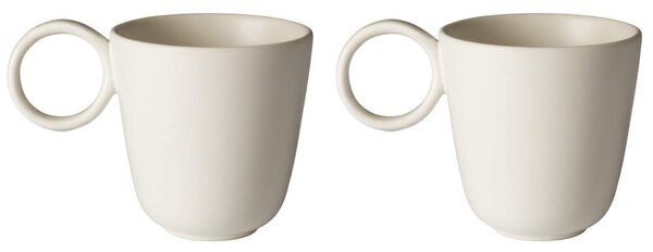 Bolia Hrnek s ouškem Edge Mug w. Handle 2ks, ecru stoneware