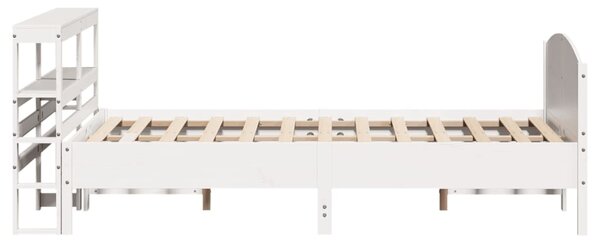 Postel bez matrace bílá 120 x 190 cm masivní borovice 3306238