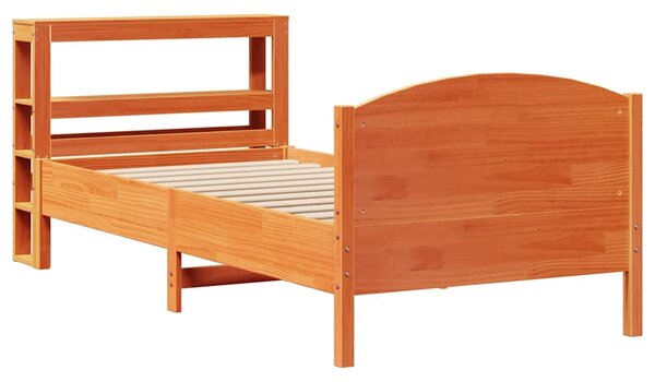Postel bez matrace voskově hnědá 75 x 190 cm masivní borovice 3306251