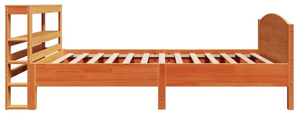 Postel bez matrace voskově hnědá 75 x 190 cm masivní borovice 3306251