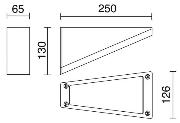 Cristher Tringlo LED přisazené svítidlo S 4000K