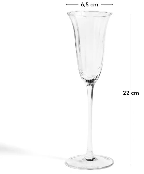 Kave Home Sklenička na sekt Neia 100 ml