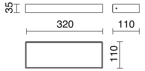 Cristher Code Up/Down LED přisazené svítidlo 3000K