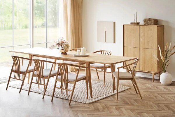 Nordic Living Dubový rozkládací jídelní stůl Darvin 240/340 x 100 cm