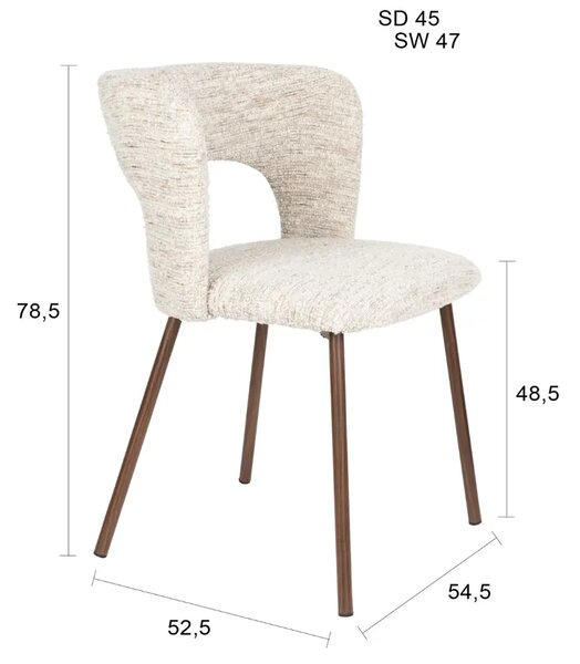 Housecraft Living Béžová jídelní židle Chelsea