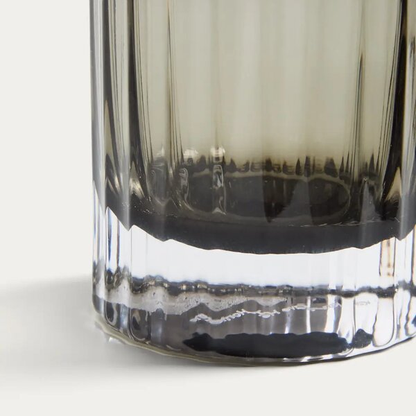 Kave Home Nízká šedá sklenice Clarien 300 ml