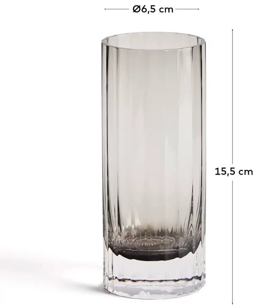 Kave Home Vysková šedá sklenice Clarien 300 ml