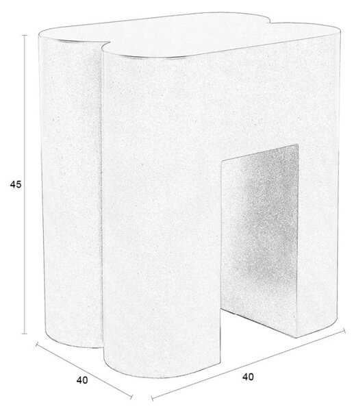 Béžová kovová stolička ZUIVER SHAPE 40 cm